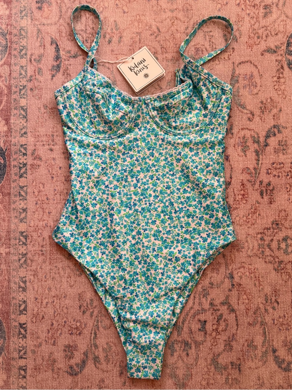 Kulani Kinis Decorative Underwire Cheeky One Piece - Ocean Aura - Picture 2 of 4